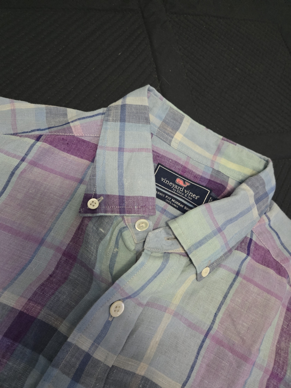 Vineyard Vines Men’s Pastel Plaid Button-Down Shirt - Light Purple/Blue